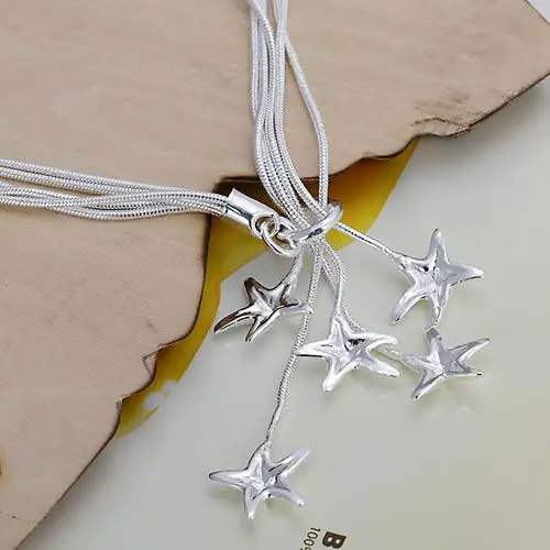 KN-H099 Wholesale Silver Color Bracelet 925 Free Shipping Factory Price Fashion Jewelry Stars Pendant /awkajnra | Украшения и