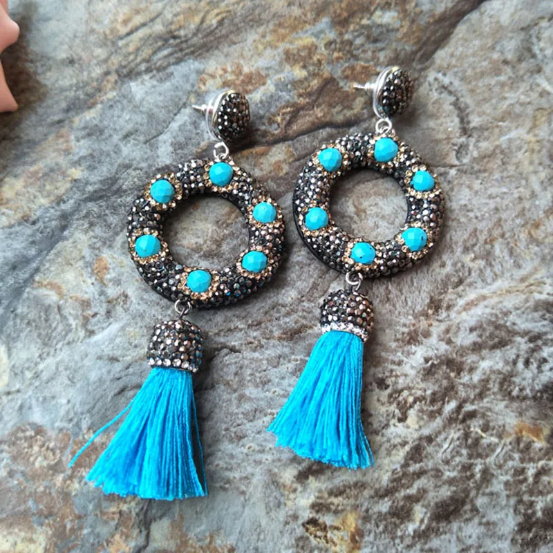 1 пара круглые серьги подвески с жемчугом|earrings with tassels|stone tassel earringsrhinestone dangle earrings |