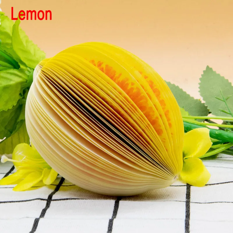 Lemon Милые Липкие заметки, креативные DIY фруктовые блокноты для заметок, Kawaii бумажная этикетка, наклейка для скрапбукинга, корейские канцелярские принадлежности для офиса и школы - Цвет: Lemon