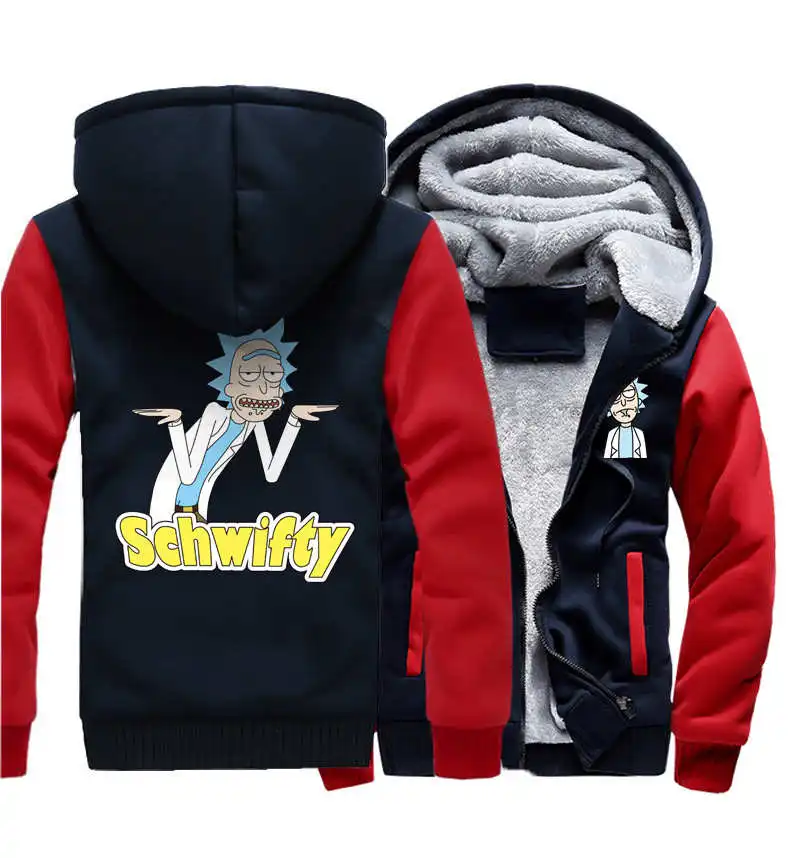 Dropshiping зима Куртки Пальто для будущих мам Рик и Морти балахон аниме плотное