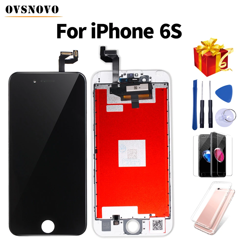 

Top quality LCD For iPhone 6s Display Assembly for iPhone 5s with Screen Replacement Pantalla for iPhone 6+Tools+Tempered Glass
