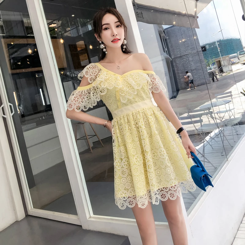 Высокое качество Автопортрет платья 2018 сексуальное v-образный вырез с открытыми