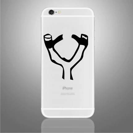 For iPhone 6 B W(2) Виниловые наклейки для iPhone 6/6 Plus для iPhone 7/8 Plus забавные частичные наклейки для iPhone 7/8 X/XS черные наклейки - Цвет: For iPhone 6 B W(2)