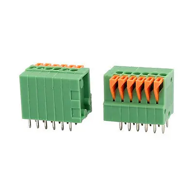 10 шт. KF141V 150V 2A 2 54 мм Шаг 6P пружинная Клеммная колодка для монтажа печатных плат |