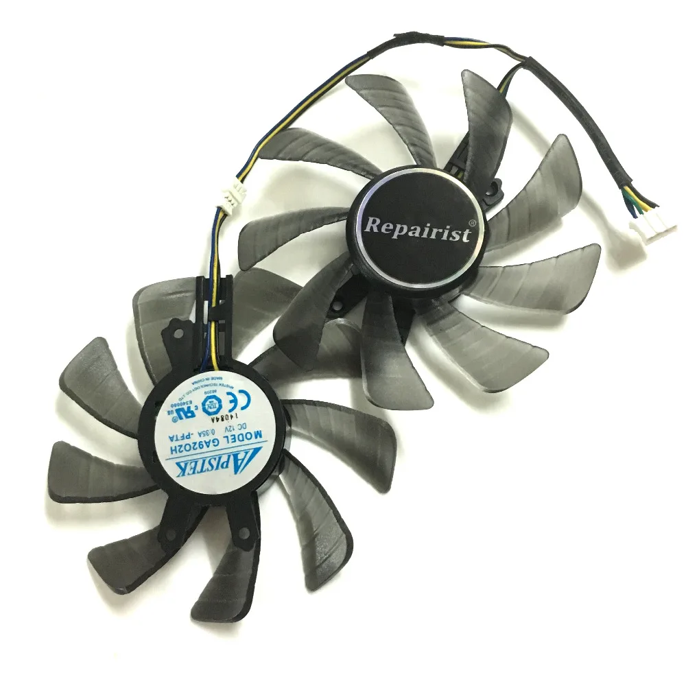 2 шт./лот 85 мм Диаметр 4Pin GA92O2H видеокарты VGA вентилятор Cooler вентиляторы для GALAXY