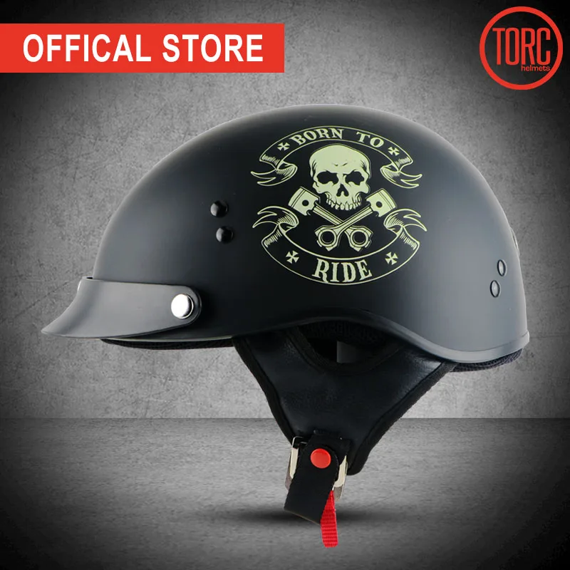 TORC moto rcycle шлем классический helemet винтажный летний полушлем реактивный Ретро шлем мотоциклетный шлем в горошек T55.02