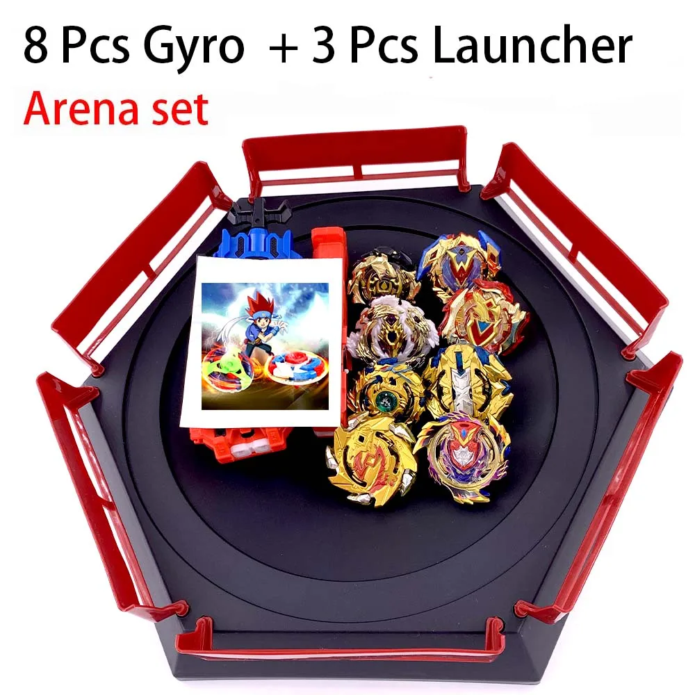 Набор топов пусковых установок Beyblade Arena волчок металлический бой Bey blade металлический взрыв Bayblade стадион детские подарки классическая игрушка - Цвет: 3-ZDP-HJ-11PCS