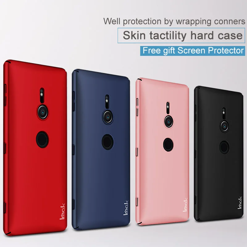 IMAK Jazz тонкий кожи тактильность жесткий чехол для телефона sony Xperia XZ2 бампер Экран