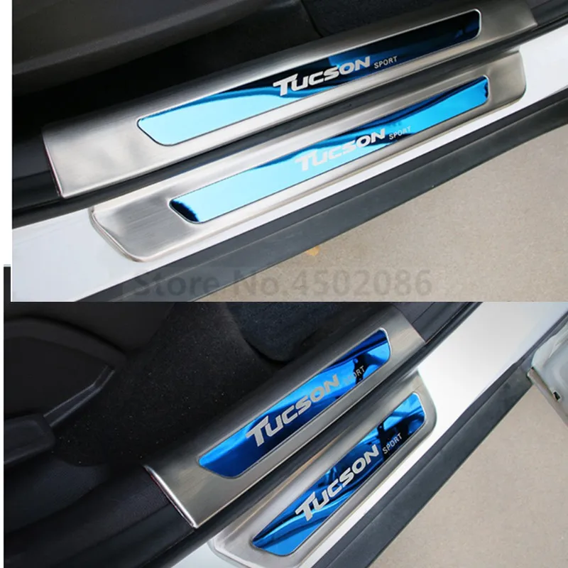 4 8 шт./компл. Порог дверной из нержавеющей стали для Hyundai Tucson 2015 2016 накладка