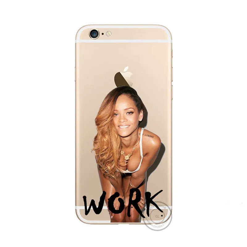 Жесткий чехол для телефона из ПК iPhone 7 Plus 8 6 6s 5 5S SE Super Star Rihanna Drake Crystal прозрачный
