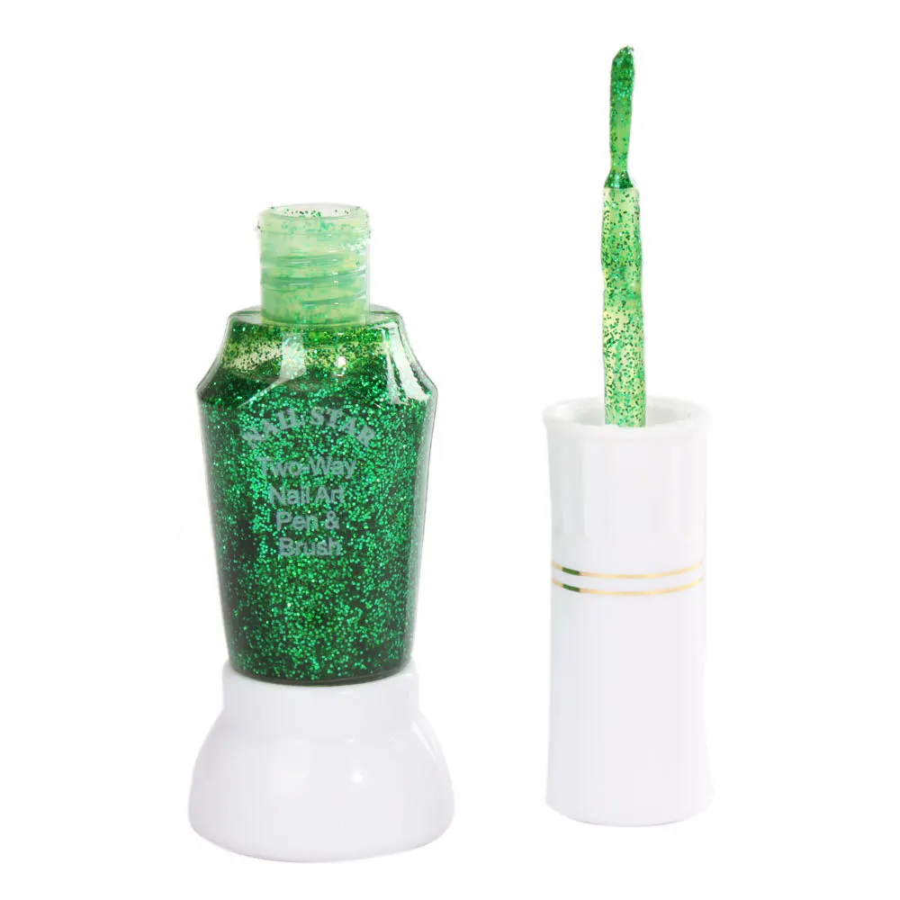 24 цвета двухсторонняя ручка для ногтей и щетка УФ-гель красоты Бесплатная