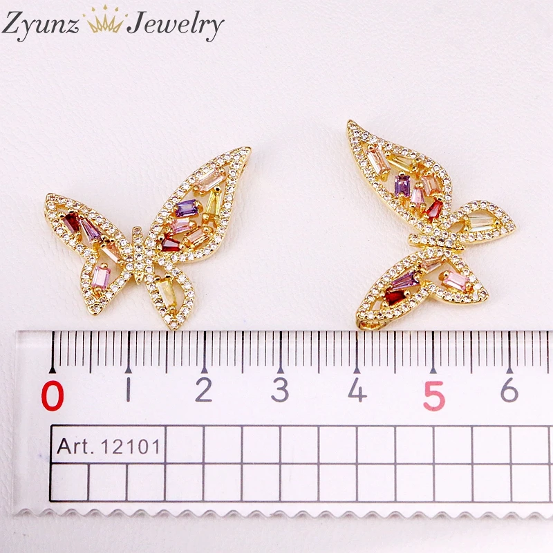 

5PCS, Multi Crystal Zirconia Colorful CZ Pendant Necklace For Women