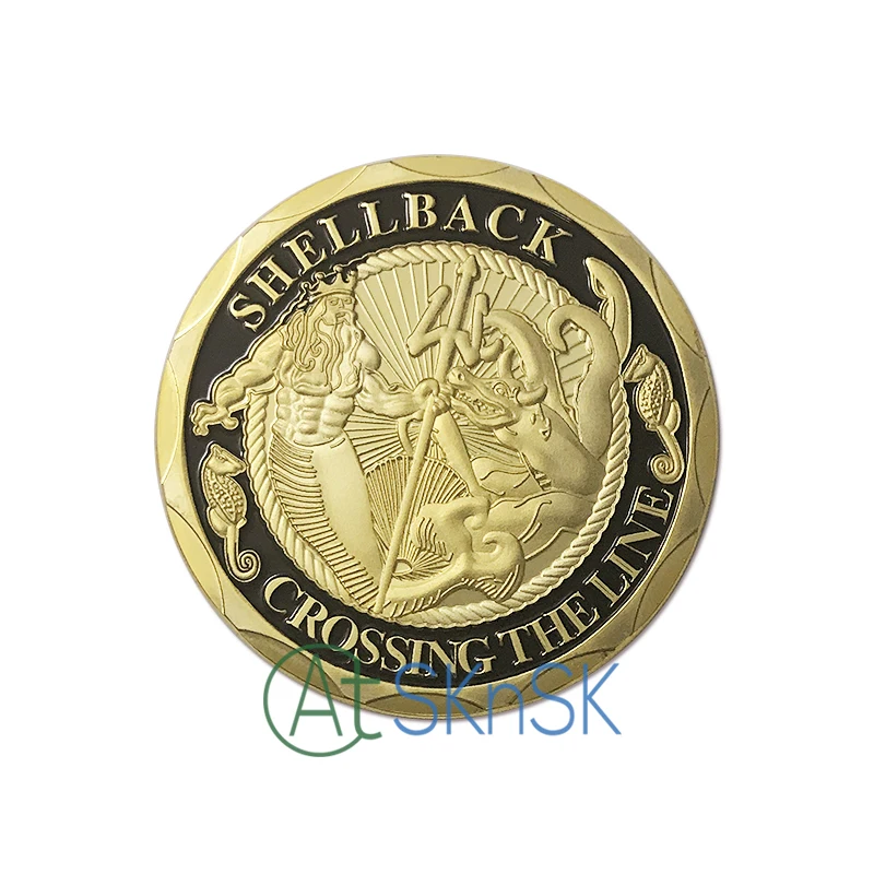 ВОЕННЫЕ МОНЕТЫ Shellback пересекающие линию моряков орла памятная монета коллекция