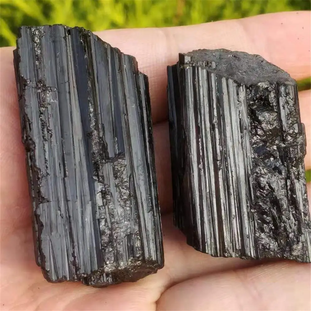 1 шт. натуральный черный турмалин кристалл шероховатый камень минеральный