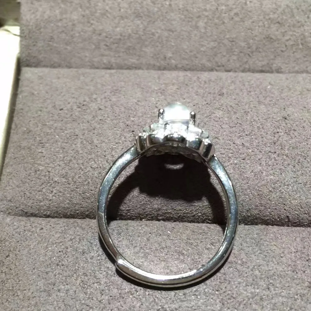 Uloveido 925 серебро новейший стиль натуральный лунный камень синего цвета кольцо