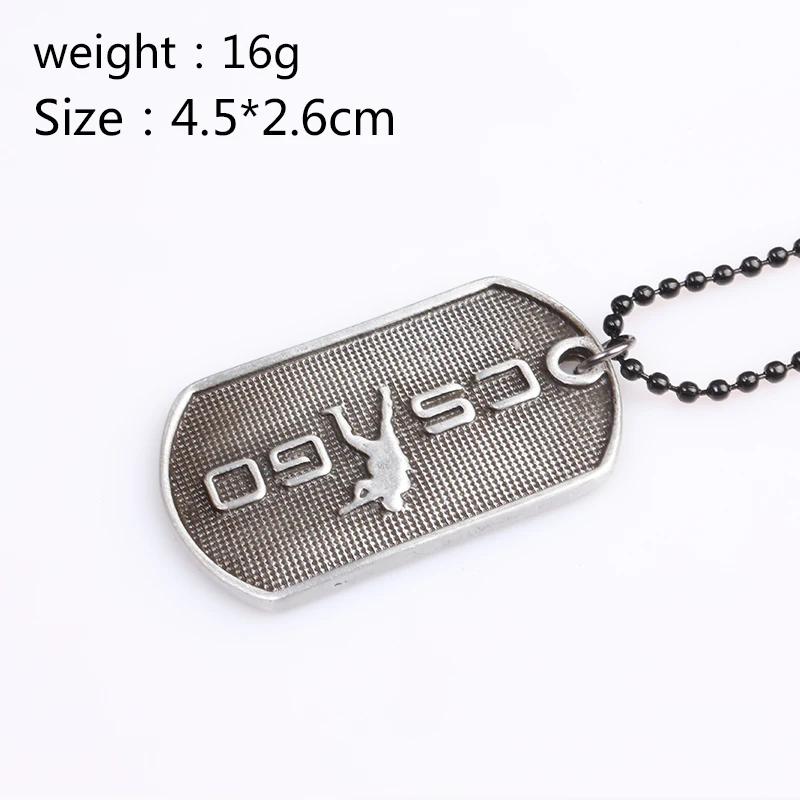 

Game CSGO Letter CSGO Tag Necklace Collier Homme Counter Strike Global Offensive T / CT Camp Necklace Men Jewelry