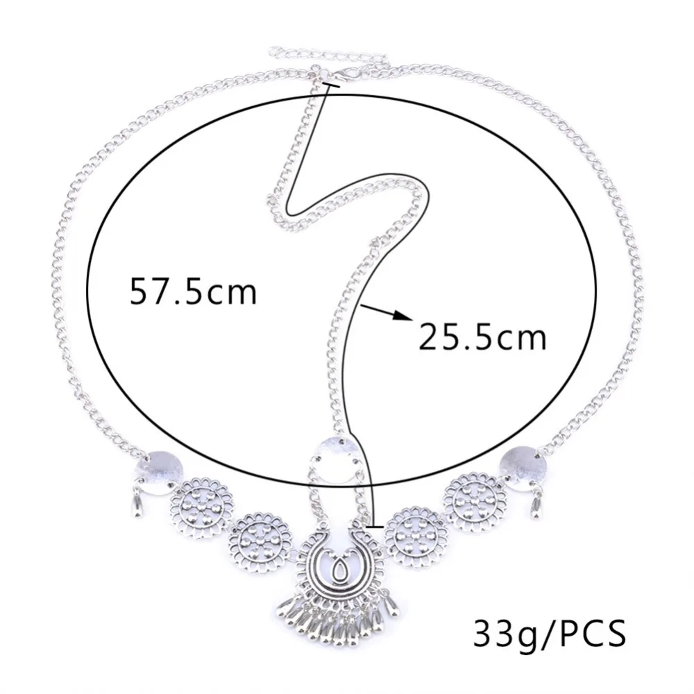 Женский винтажный ободок в стиле бохо с полой головкой-монеткой кисточками для