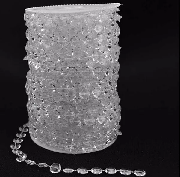 10mm beads 30meters/roll Hanging Acrylic Bead Strand For Wedding Christmas Tree Centerpiece Decor | Лампы и освещение