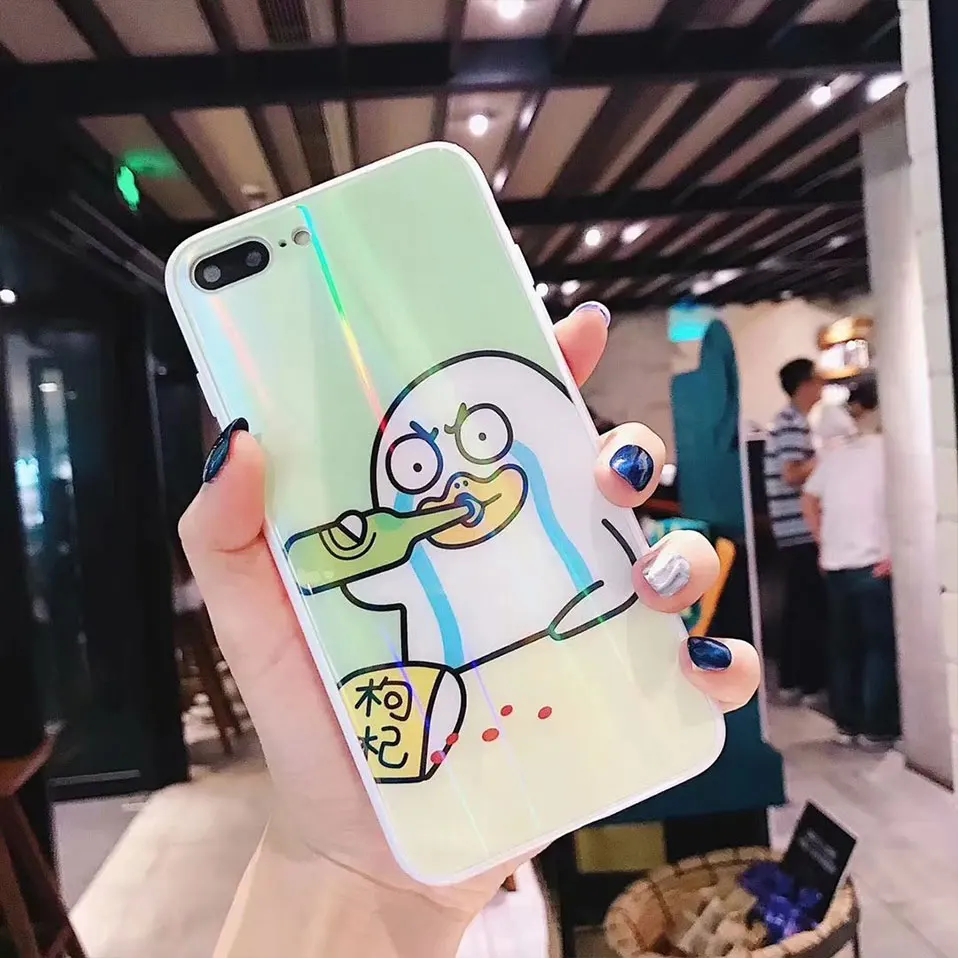 Glass Back Cases Tempered Phone Case For iPhone 6 6S Plus Funda x 7 Coque X 8 Housing Capa |