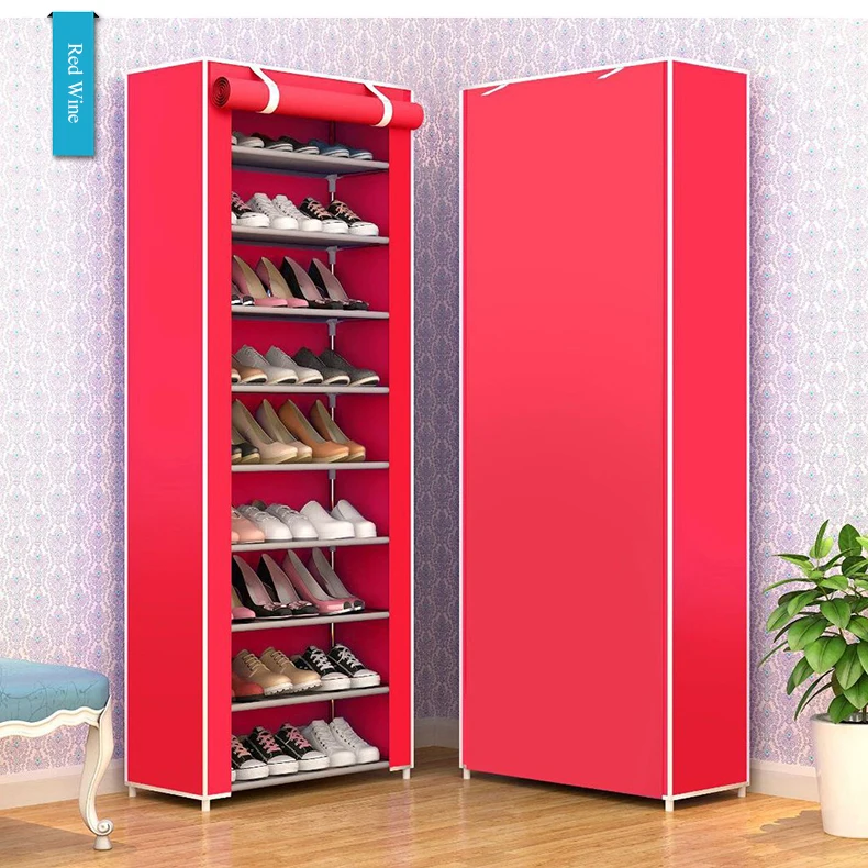 10 слоев нетканого материала обувной стеллаж DIY сборка хранения обуви шкаф стоящий пылезащитный домашняя обувь Органайзер Shlef мебель