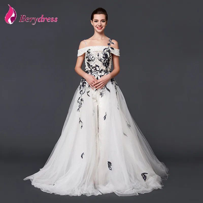 Breydress вечерние платья Роскошные 2017 A Line тюль Лодка шеи Бисероплетение короткий