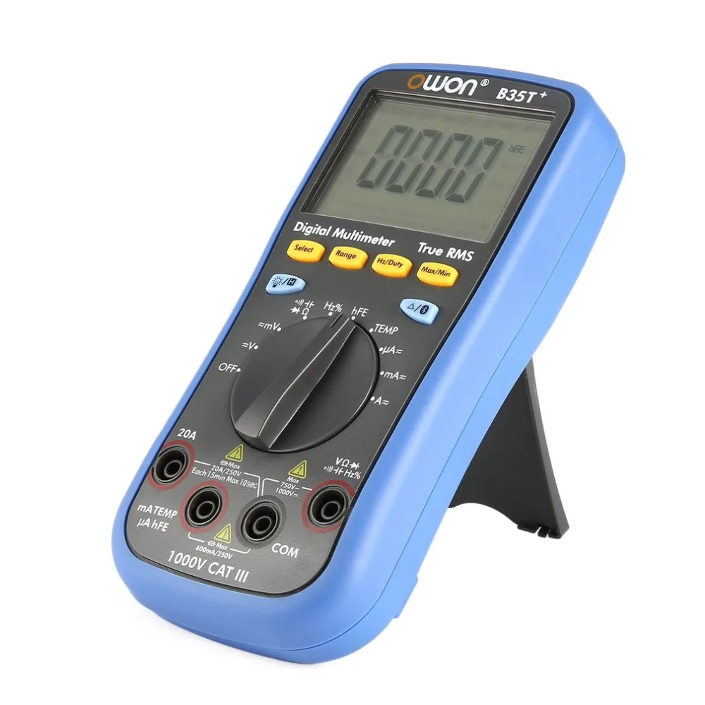 Owon B35T + цифровой ЖК мультиметр с подсветкой AC/DC Вольтметр Амперметр истинный RMS