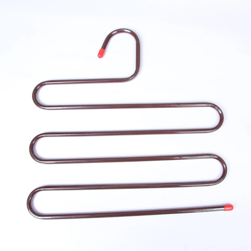 S-type Pants Trousers Storage Rack Multi-layer Stainless Steel Scarf Hanger Home Wardrobe Closet Organizer | Дом и сад