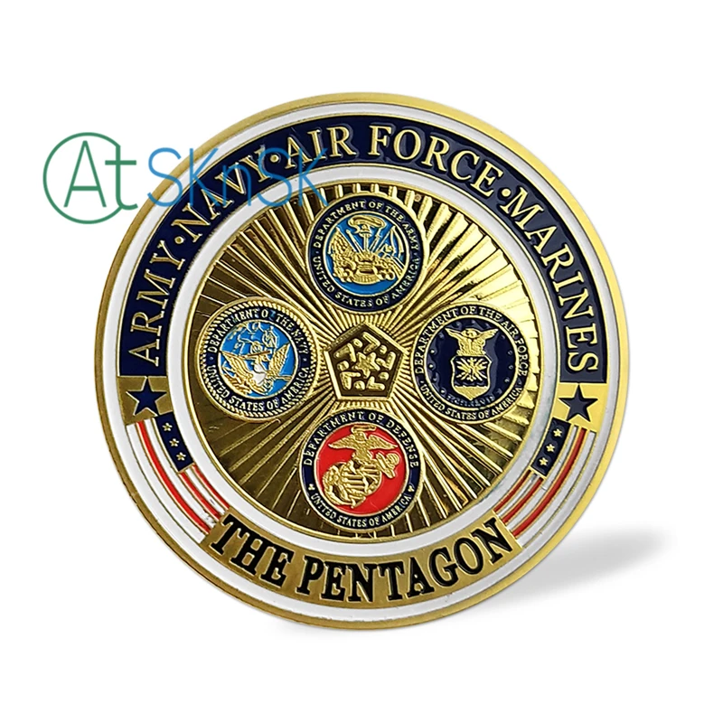 Коллекционные монеты 100 шт./лот военно морские корабли Пентагон США управление