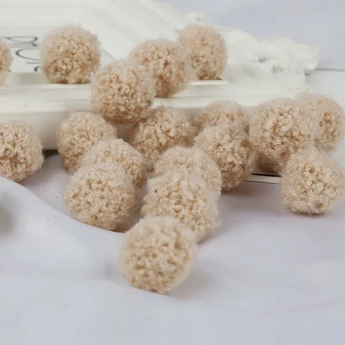 Ivory Высокое качество, 50 шт./лот, разные цвета, 15 мм, мягкие помпоны, пушистые плюшевые поделки, сделай сам, помпоны, шар, меховой шар, домашний декор, швейные принадлежности - Цвет: Ivory