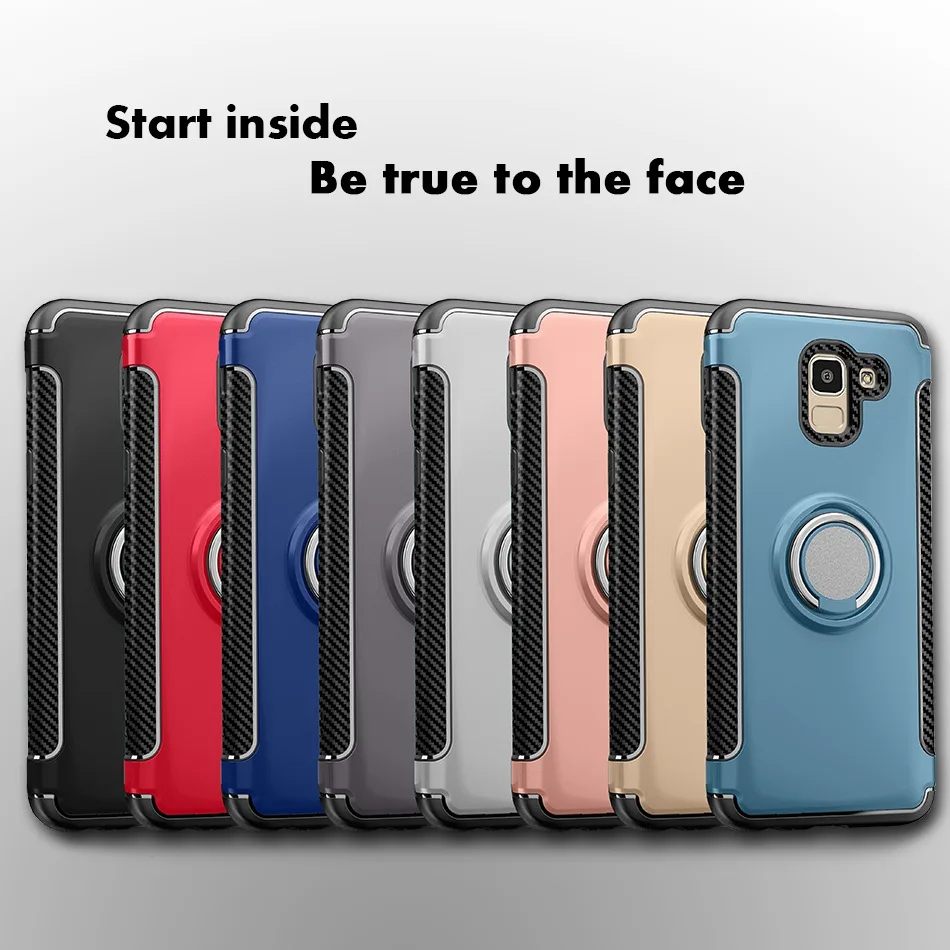For Samsung Note 9 Case Galaxy J6 J4 A6 Plus 2018 Cover 3D Ring Note9 A6Plus Note8 Coque |