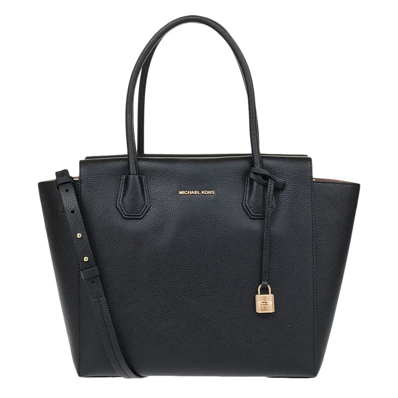 Большая черная кожаная сумка Michael Kors 30H6GM9S3L Mercer|Сумки с ручками| |