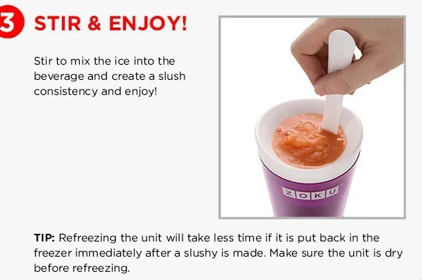 Новая чашка для фруктового сока песка мороженого слякоти и коктейля слякоть