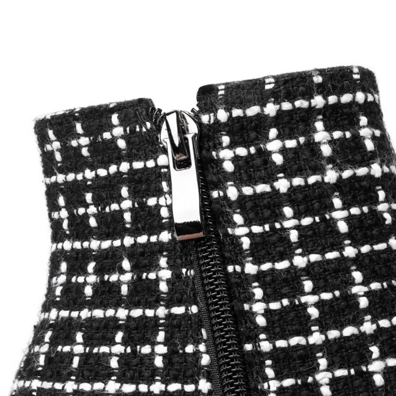 

Tuyoki Size 31-45 Woman High Heel Boots Winter Shoes Zipper Bling Ankle Boots High Quality Women'S Shoes Ladies Footwear