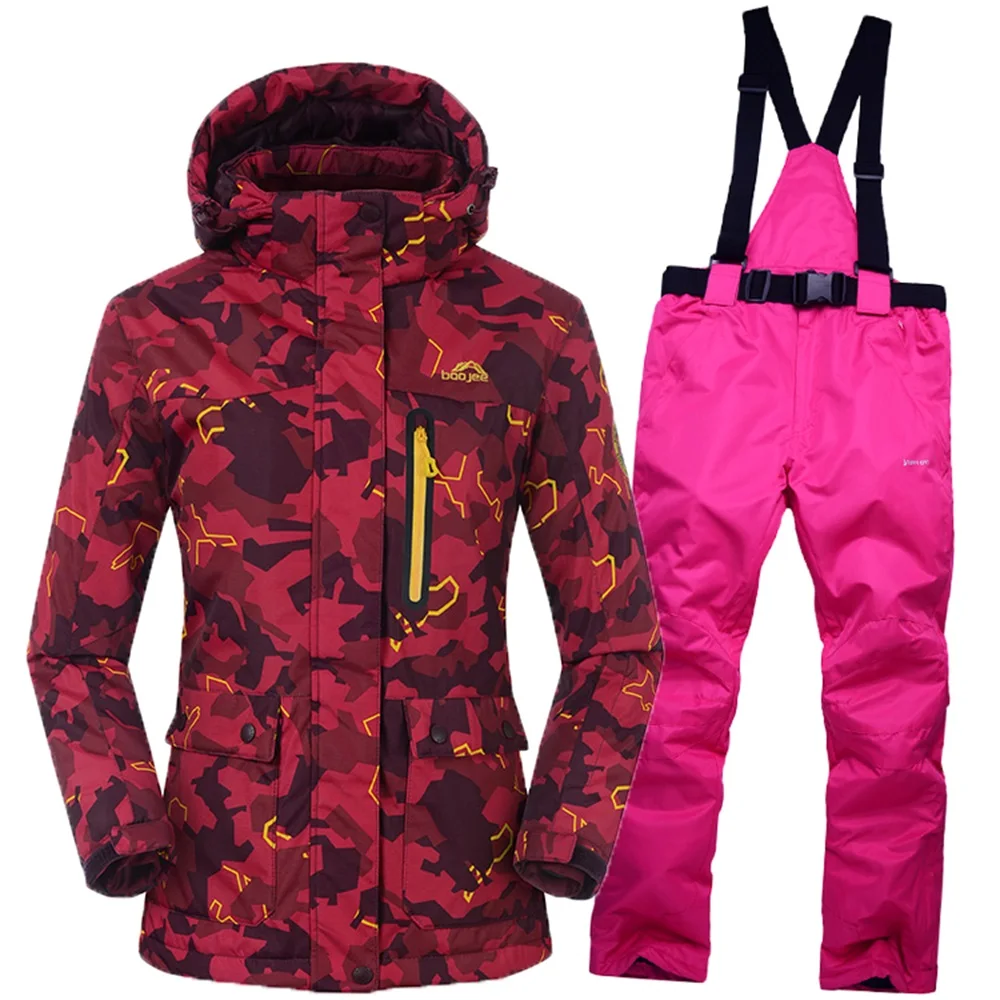 Новинка 2016 женские лыжные костюмы костюм для сноуборда Женская