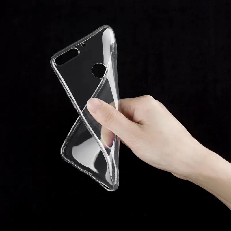 Clear or Black Для huawei Honor 7C Aum-L41 Ультратонкий чехол с прозрачными краями из мягкого ТПУ 5,7 дюйма для huawei Honor 7 C рождественские ночные силиконовые чехлы - Цвет: Clear or Black