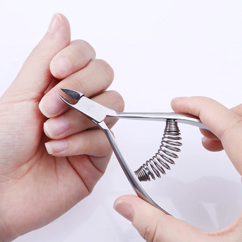 Пружинные кусачки для кутикулы и ногтей из нержавеющей стали щипчики удаления
