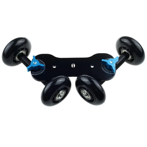 4 колесный Настольный рельсовый слайдер для цифровой зеркальной камеры