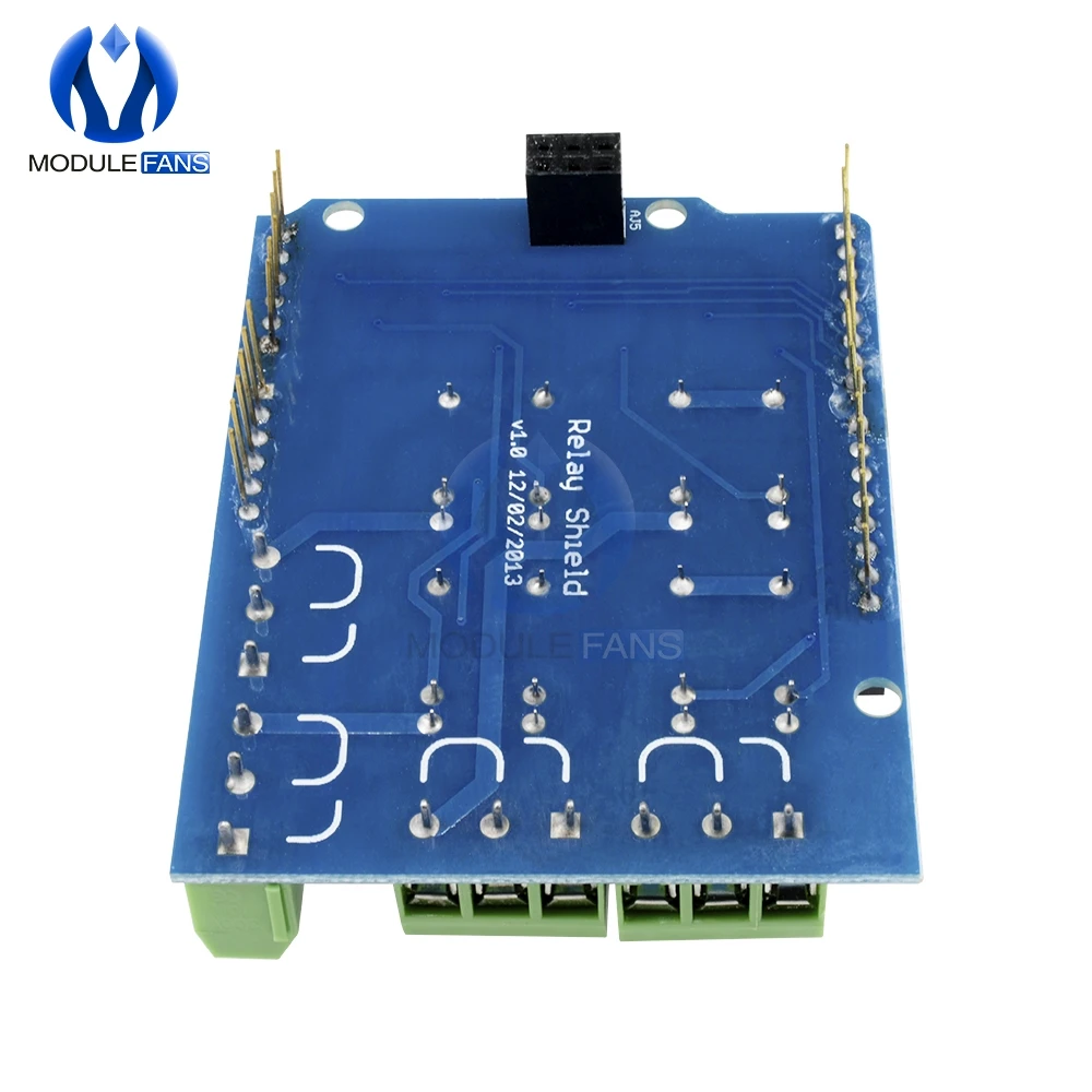 Релейный Щит 4 канальный модуль для Arduino плата расширения сигнала красный