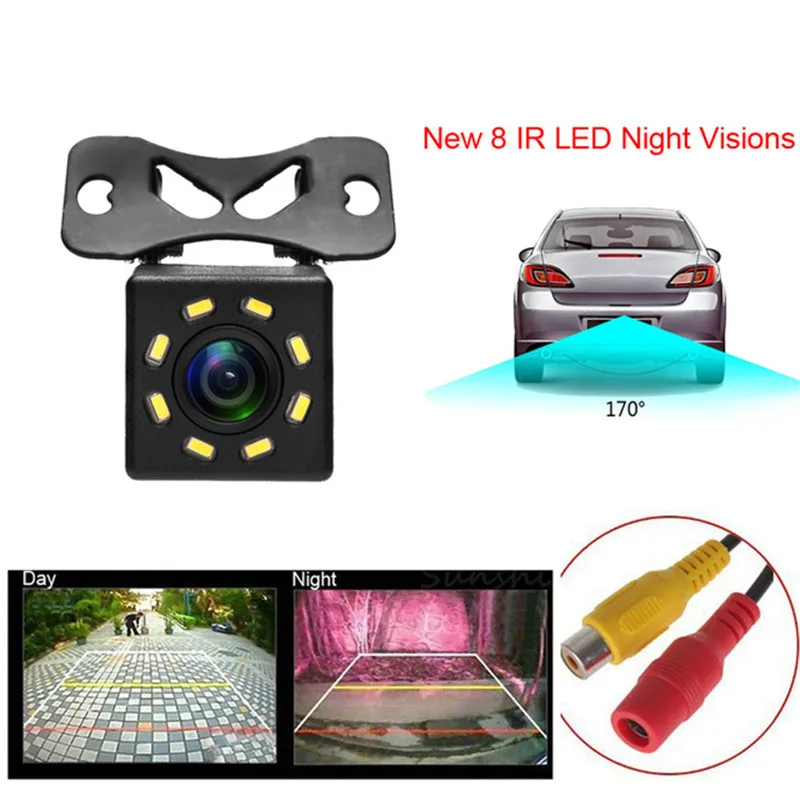 Podofo 8 IR Car Rear View Camera Night Vision Reversing Auto Parking Monitor CCD Waterproof 170 Degree HD Video Backup | Безопасность и