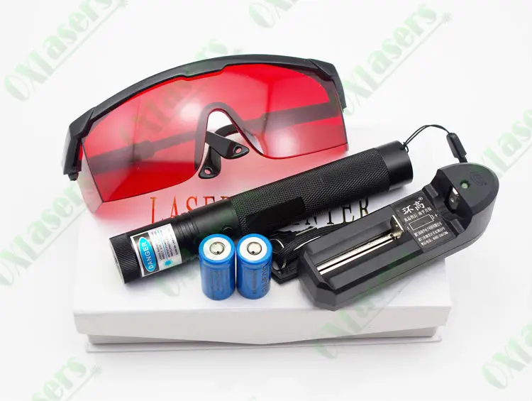 450nm 1000 МВт (1w 2watt) фокус горения True Blue лазерная указка факел со звездой крышкой и