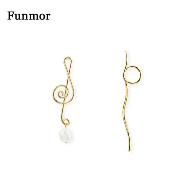 Funmor асимметрия в виде скрипичного ключа падение Длинные Висячие серьги