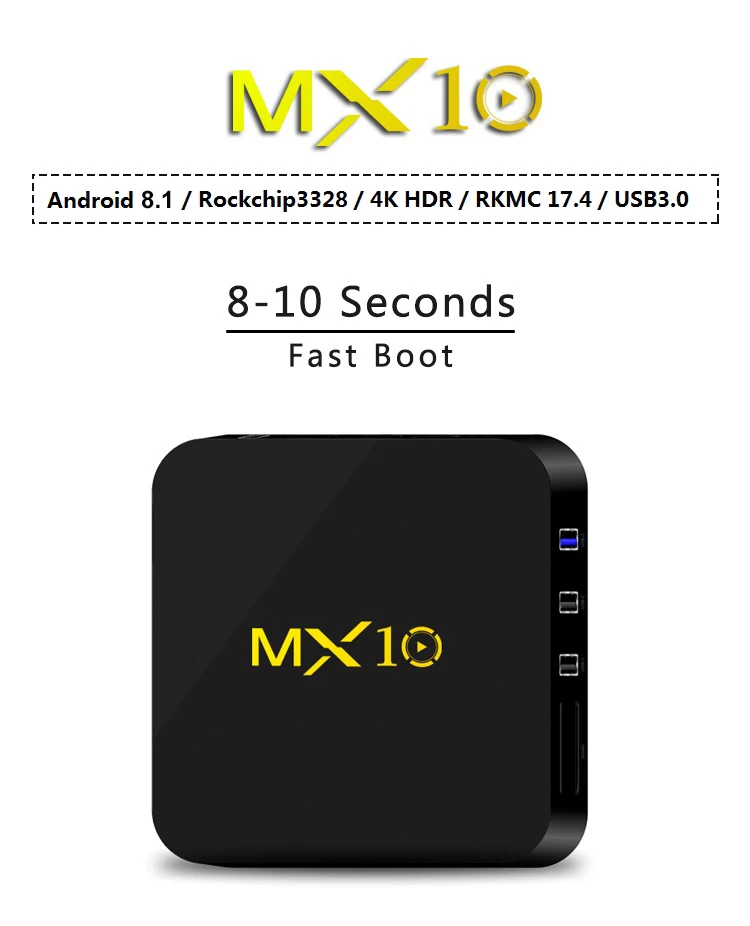 ACEMAX MX10 Smart ТВ Box Android 8 1 Oreo RK3328 4 ядра 64bit Гб Оперативная память 32 ГБ Встроенная K UHD