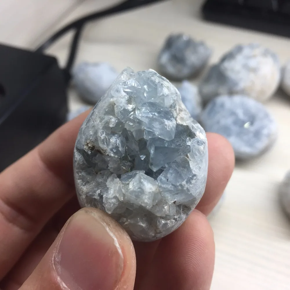 38 г натуральный Кристальный камень голубой Небесный геоде с лечебным действием