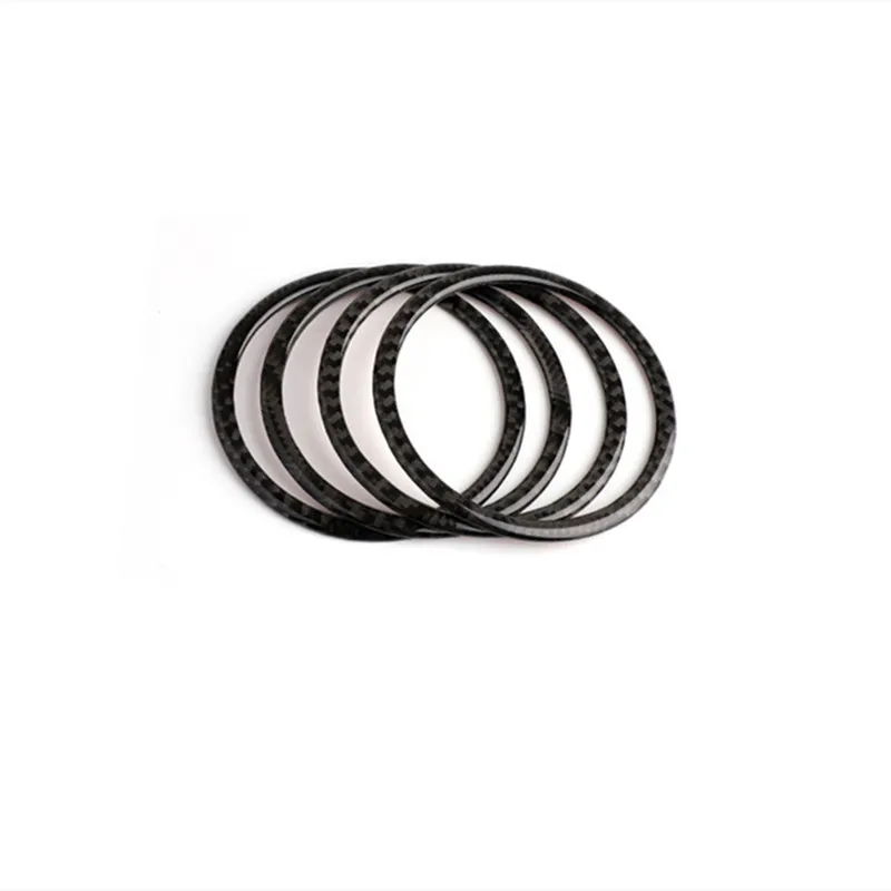

Car Audio Speaker Circle Decoration Sticker Trim For Mercedes Benz C Class W205 GLC X253 Carbon Fiber Door Loudspeaker Ring