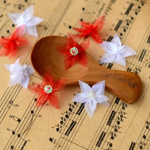 2018 hot sale Lace accessories White red drill yarn little flower | Дом и сад