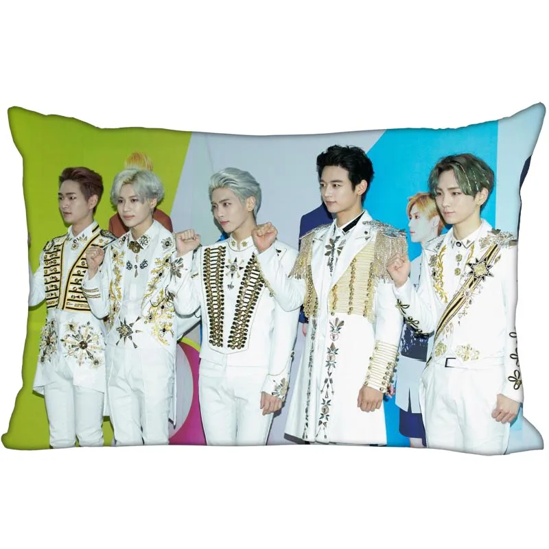 Атласная наволочка с принтом KPOP star на заказ двухсторонняя SHINee логотипом больше