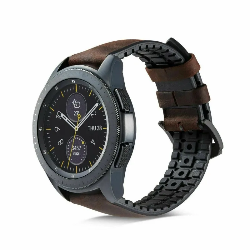 Для samsung gear S2 S3 классический Frontier силиконовый кожаный браслет для huawei Watch GT Galaxy Watch 46 мм 42 мм ремень