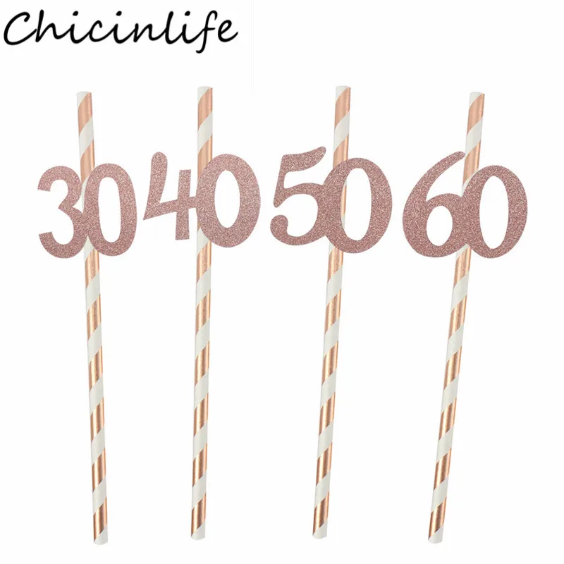 Chicinlife 10 шт. золотые 30 40 50 60 бумажные бриллианты на день рождения подарки годовщину