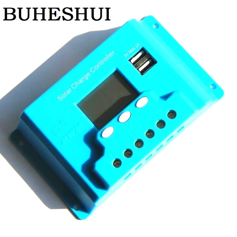 BUHESHUI Контроллер заряда солнечной панели регуляторы системы 10A 20A 30A 12 В/24 В/48 в ЖК