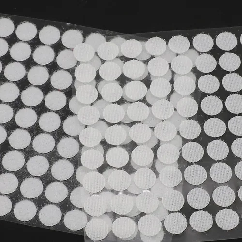 White 10mm 100 пар 10 мм/15 мм/20 мм/25 мм/30 мм клейкая крепежная лента Dot крюк и петля Волшебная Наклейка круглая прочная самоклеящаяся крепежная лента - Цвет: White 10mm
